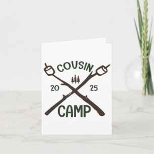 Tarjeta Camping Vaca, grupo de juego de camisas Cousin Cam