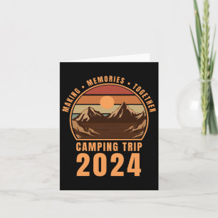 Tarjeta Camping Vintage Camping Familiar Camper Group Camp