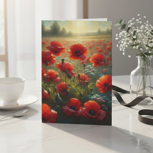 Tarjeta Campo de disquete rojo bonito | Cumpleaños (Subido por el creador)