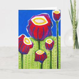 Tarjeta "Campo de flores enrrolladas "