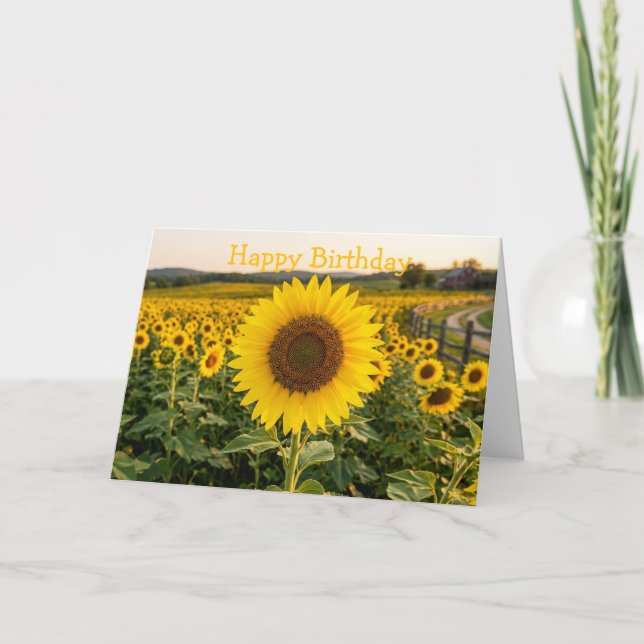 Tarjeta Campo de Girasoles (Anverso)