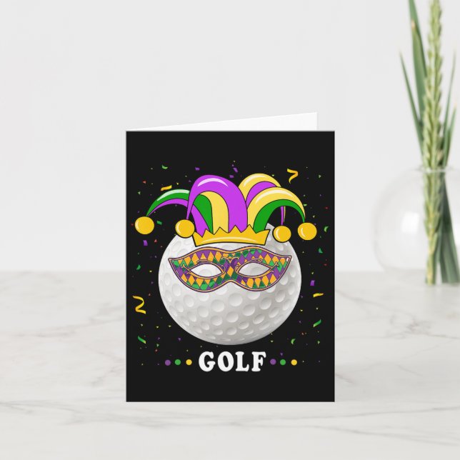 Tarjeta Campo de golf Mardi Gras Golf Gorra Golf (Anverso)