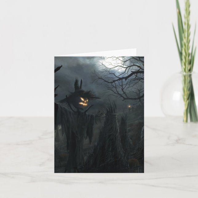 Tarjeta Campo de la muerte de Halloween (Anverso)