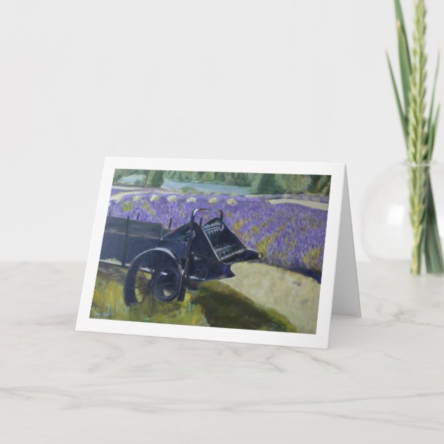 Tarjeta "Campo de lavanda" por Trina Chow (Anverso)