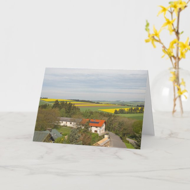 Tarjeta Campo de Luxemburgo (flor amarilla)