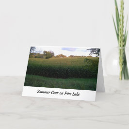 Tarjeta Campo de maíz de verano en South Drive, lago Pine