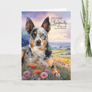 Tarjeta Campo de Perro Heeler Azul Mascota Simpatía