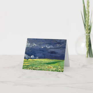 Tarjeta Campo de trigo bajo Bello Artes nublado de Van