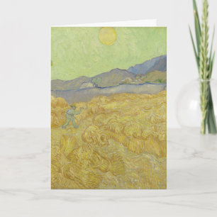 Tarjeta Campo de trigo con segador de Van Gogh - Sol dorad