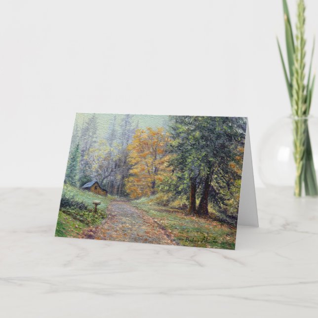 Tarjeta "Campo del otoño" (Anverso)