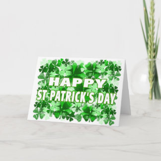 Tarjeta Campo del trébol del día de St Patrick feliz