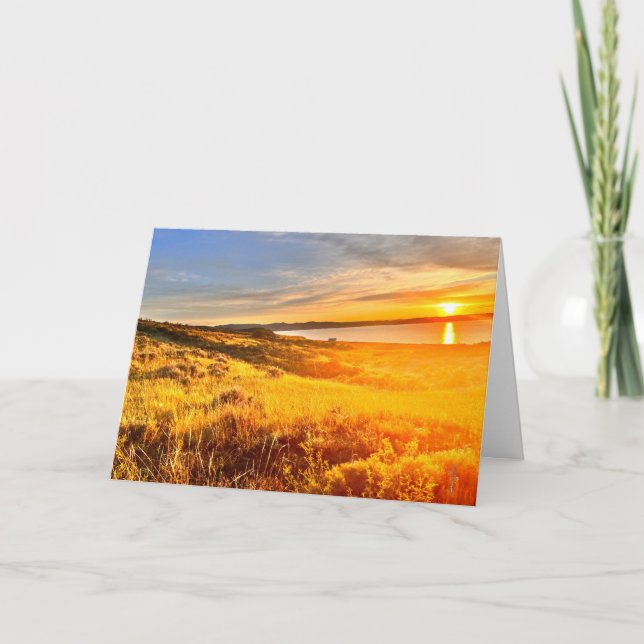 Tarjeta Campo junto al lago (Anverso)