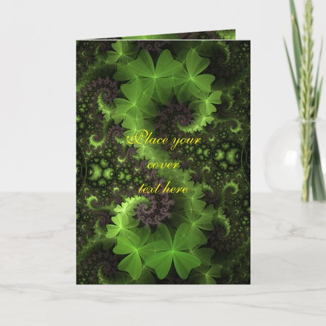 Tarjeta Campo St Patrick Shamrock (Anverso)