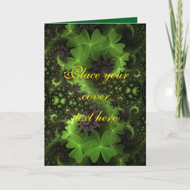 Tarjeta Campo St Patrick Shamrock (Anverso)