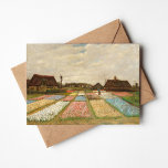 Tarjeta Campos de bombilla | Vincent van Gogh<br><div class="desc">Bulb Fields (1883) o Flores Camas en Holanda, por el artista holandés post-impresionista Vincent Van Gogh. El arte original es un aceite sobre lienzo. Se trata de una de las primeras pinturas de Van Gogh que representan una vista panorámica de los tulipanes en flor. Utilice las herramientas de diseño para...</div>