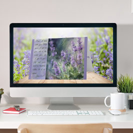 Tarjeta Campos de Lavanda Tranquilos Saludo Inspirador