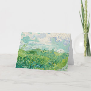 Tarjeta Campos de trigo verde, Auvers by van Gogh: