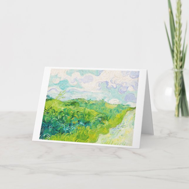 Tarjeta Campos de Trigo Verde, Van Gogh (Anverso)