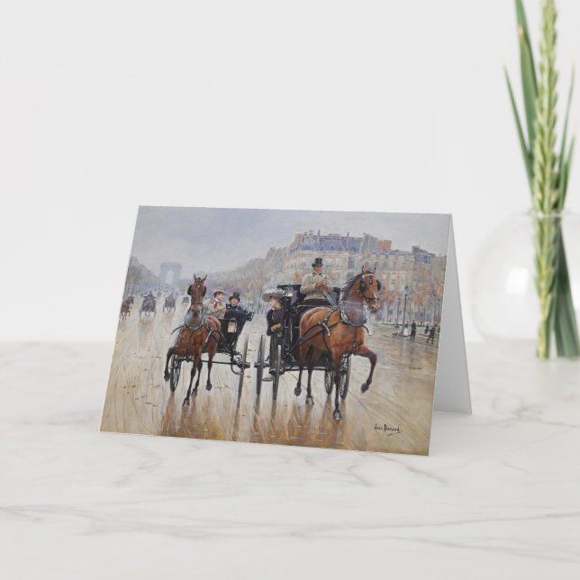 Tarjeta Campos Elíseos | Jean Béraud (Anverso)