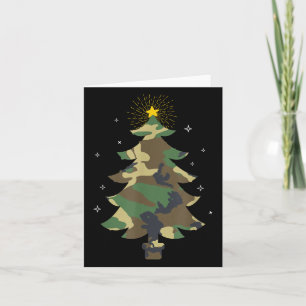 Tarjeta Camuflaje Árbol de Navidad Camo Imprimir Navidades