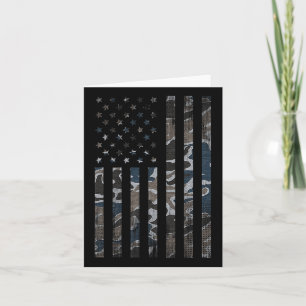 Tarjeta Camuflaje Bandera Estadounidense Camo Military 4 D