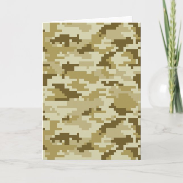 Tarjeta Camuflaje/Camo del desierto de 8 del pedazo (Anverso)
