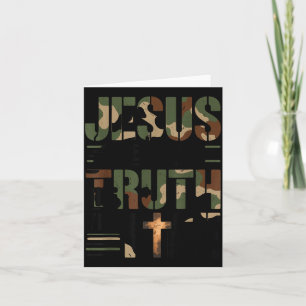 Tarjeta Camuflaje Cristiano Jesús Camino Verdad Vida Bibli