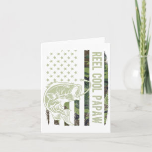 Tarjeta Camuflaje de bandera americana papá genial carrete