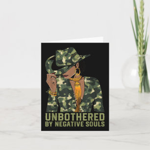 Tarjeta Camuflaje de Camo Camouflage de Chica Negra Occide
