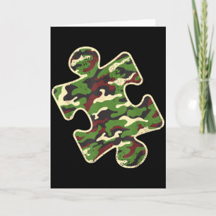 Tarjeta Camuflaje de conciencia del autismo pieza de rompe