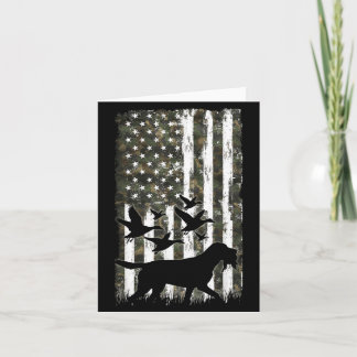 Tarjeta Camuflaje de perro de caza de pato silbón bandera 
