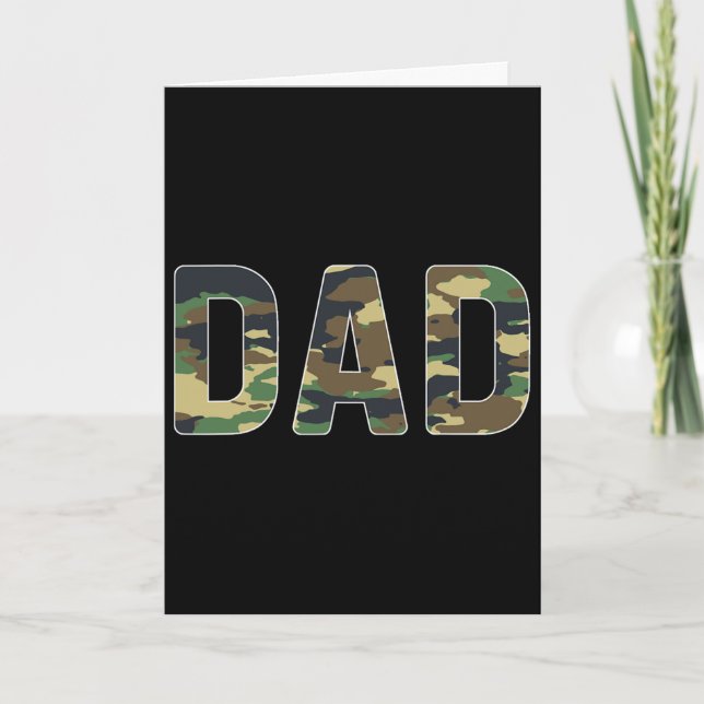 Tarjeta Camuflaje Día del Padre  (Anverso)