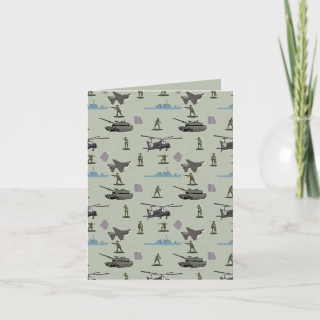 Tarjeta Camuflaje Militar Verde Camuflaje del Ejército  (Anverso)