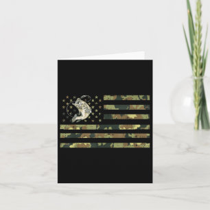 Tarjeta Camuflaje pesquero Bandera Estadounidense B Pescad
