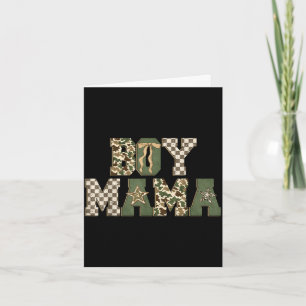 Tarjeta Camuflaje retro de caza niño mamá viejo camuflaje