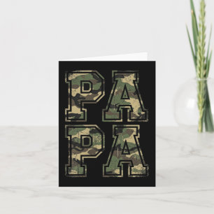 Tarjeta Camuflaje Retro Papá Día del Padre