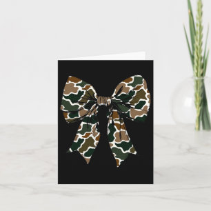 Tarjeta Camuflaje Viejo Camo Bow Camo Coquette Bow Huning