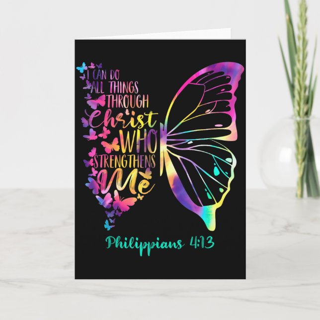 Tarjeta Can Do All Things Through Christ Who Strengthens M (Anverso)