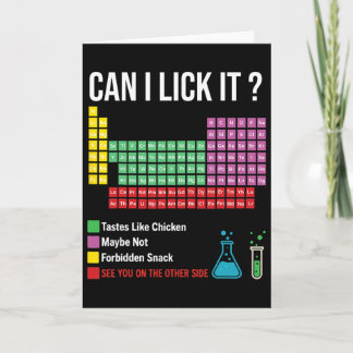 Tarjeta Can I Lick It Periodic Table Chart Science Teacher