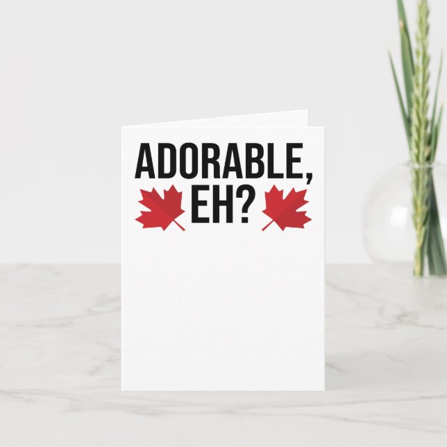 Tarjeta Canadá Día de Canadá Capa de arce Canadiense Adora (Anverso)