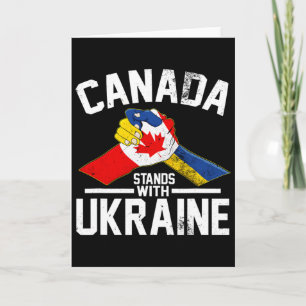 Tarjeta Canadá está con Ucrania Bandera ucraniana canadien
