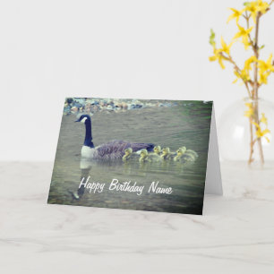 Tarjeta Canadá Madre de oca bebés Cumpleaños Personalizado