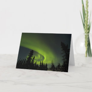 Tarjeta Canadá, Manitoba. Vista de aurora boreal y