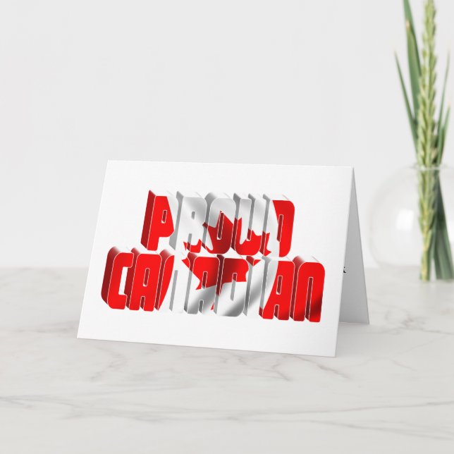 Tarjeta Canadá: Orgulloso canadiense (Anverso)