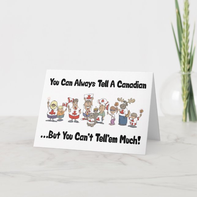 Tarjeta Canadiense gracioso (Anverso)