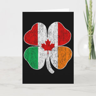 Tarjeta Canadiense Irlandés St Patricks Canadá Irlanda Tré