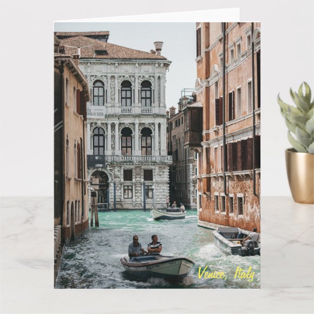 Tarjeta Canal de Barco de Venecia (Planta pequeña)