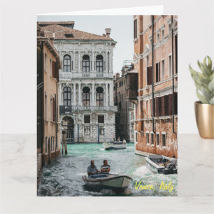 Tarjeta Canal de Barco de Venecia