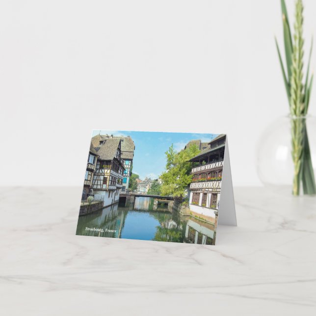 Tarjeta canal del agua en Estrasburgo Francia (Anverso)