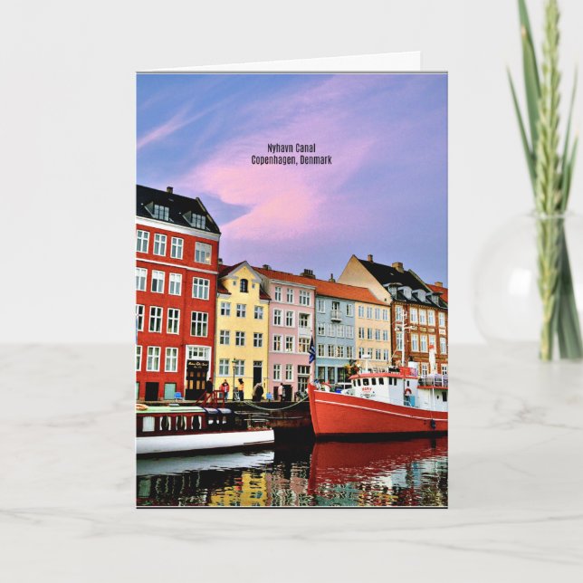 Tarjeta Canal Nyhavn, Copenhague, Dinamarca (Anverso)